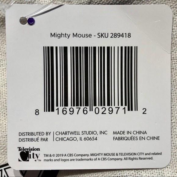 Mighty Mouse Canvas Tote Bag Purse NWT - Picture 7 of 7